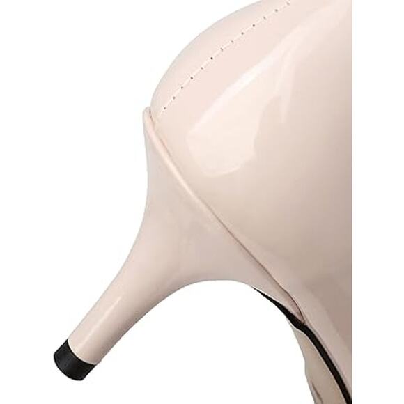 New CosyFever Women Size 7.5W Wide Tan 2.6" Heel Pointed Toe Slide On Pump Shoes - Picture 6 of 6